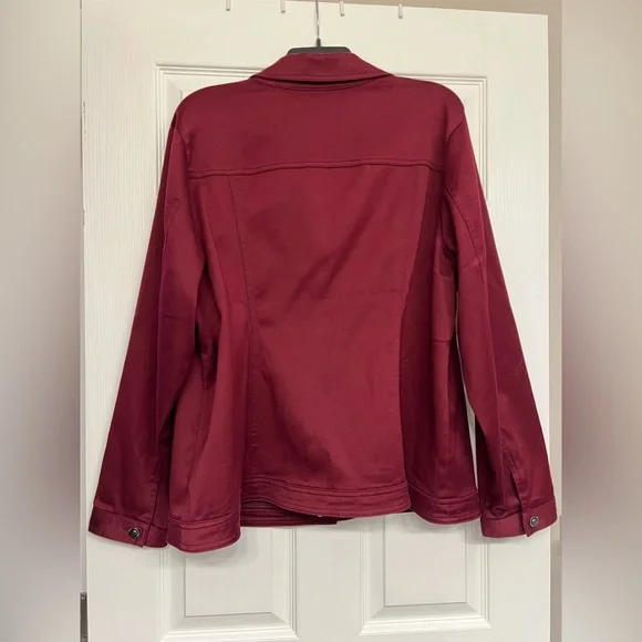 Dress Barn Women's Burgundy Jacket - Picture 5 of 5